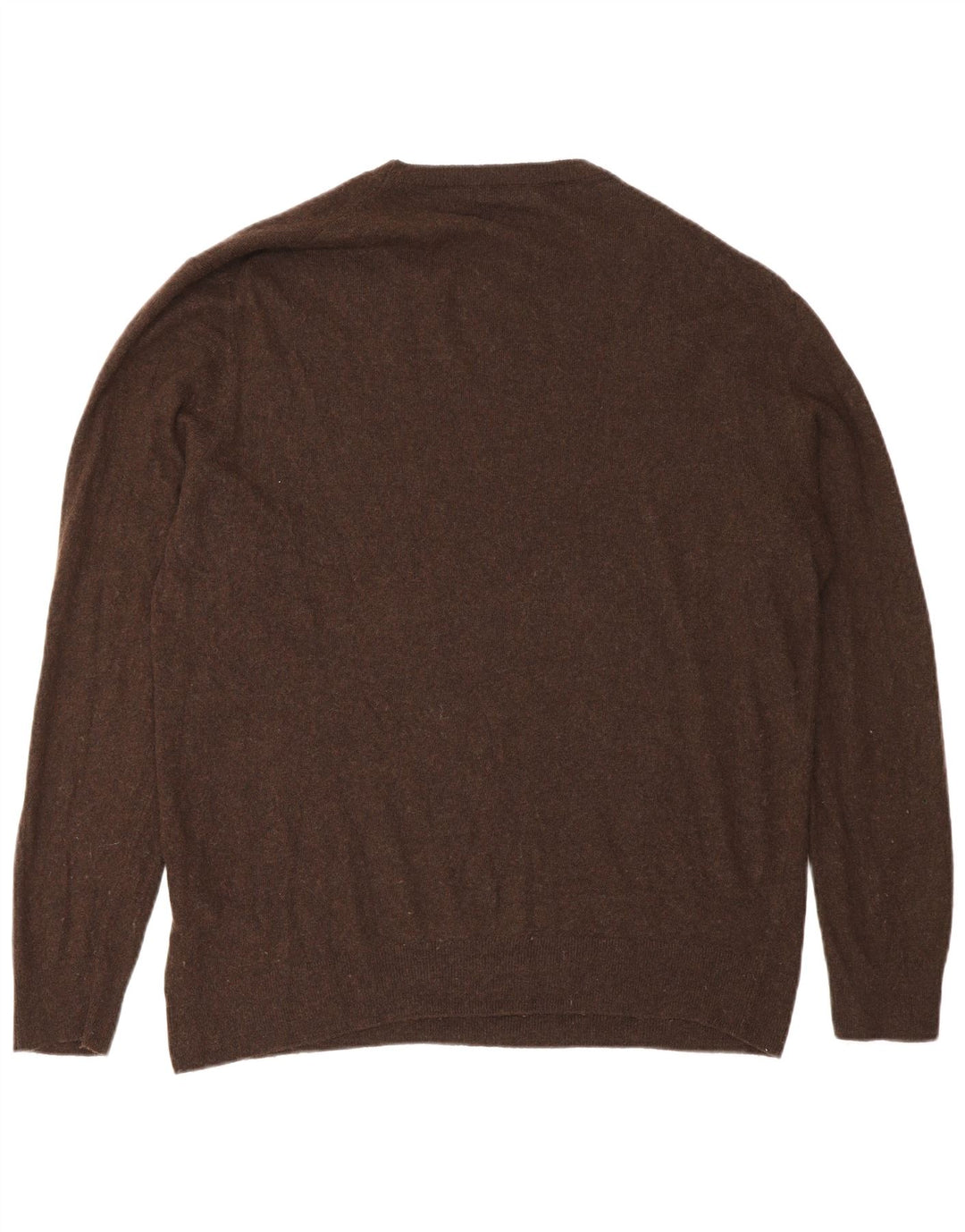 Zara Hombre Jersey Cuello Redondo Jersey Large Viscosa Marrón