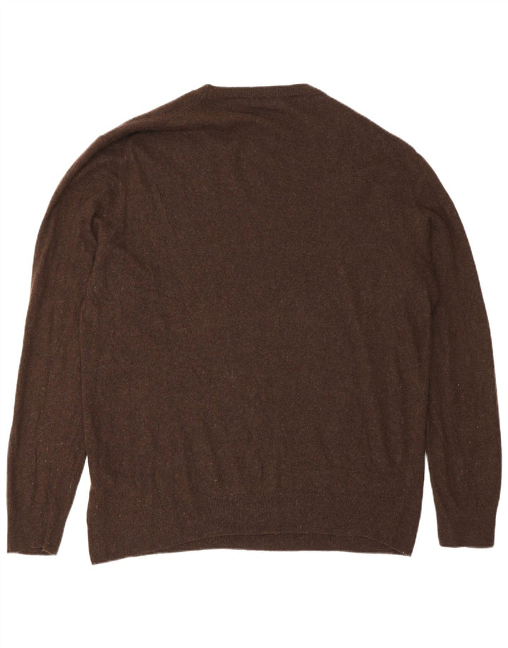 Zara Hombre Jersey Cuello Redondo Jersey Large Viscosa Marrón