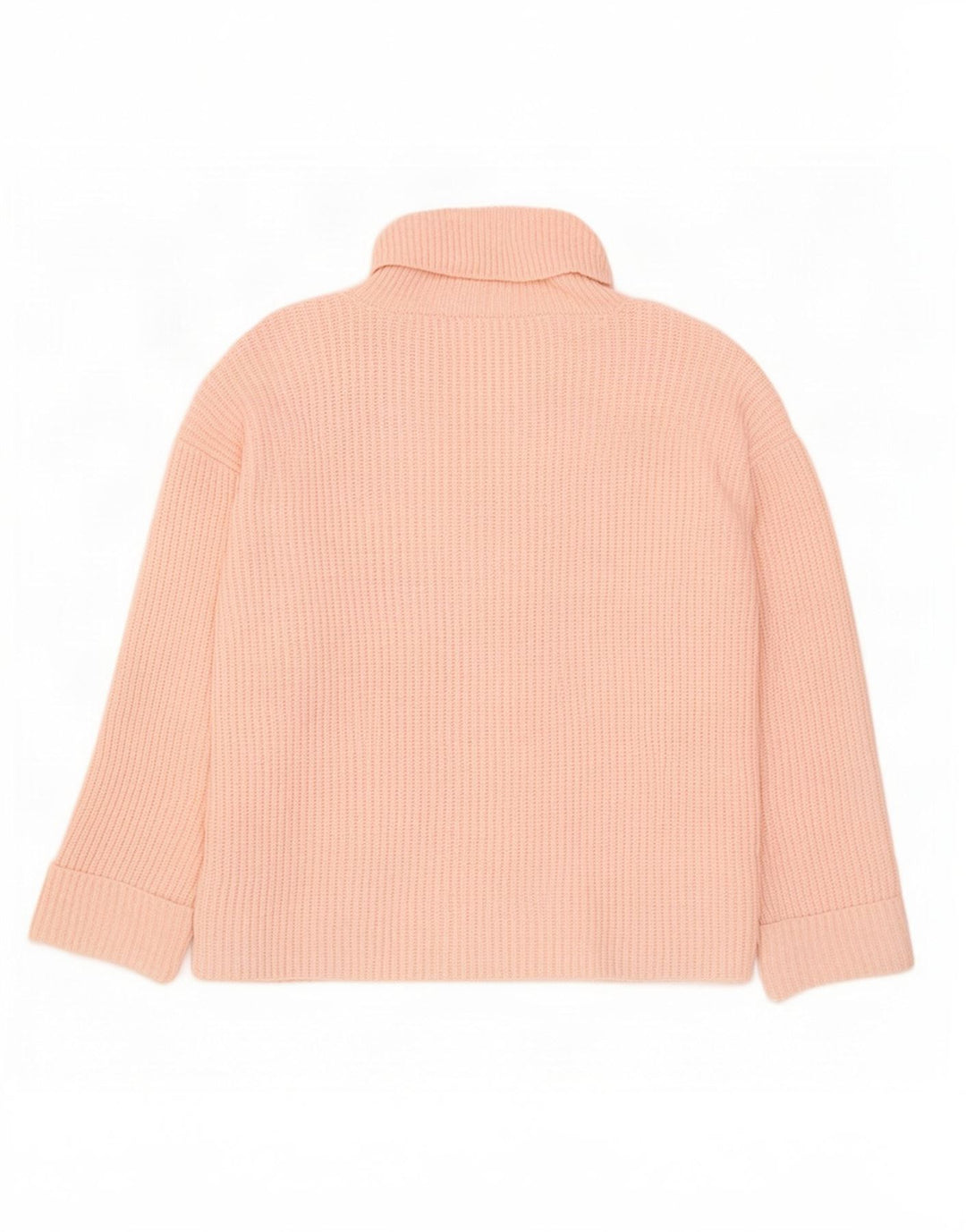 Marks & Spencer Jersey extragrande con cuello vuelto para mujer, talla 40, talla grande, color rosa