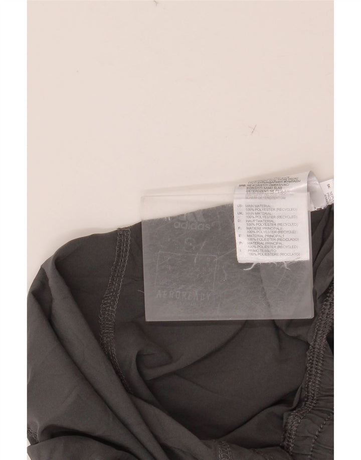 ADIDAS Mujer Aeroready Sport Shorts UK 8 Pequeño Gris Poliéster