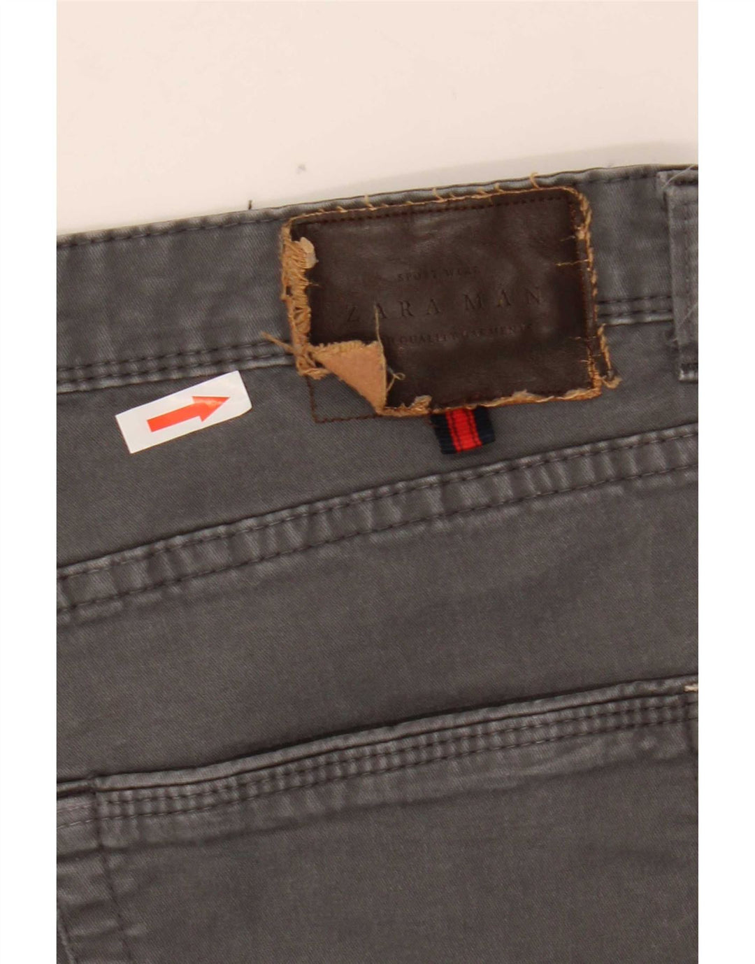 Zara Mens Slim Jeans EU 44 Grande W34 L29 Algodón Gris