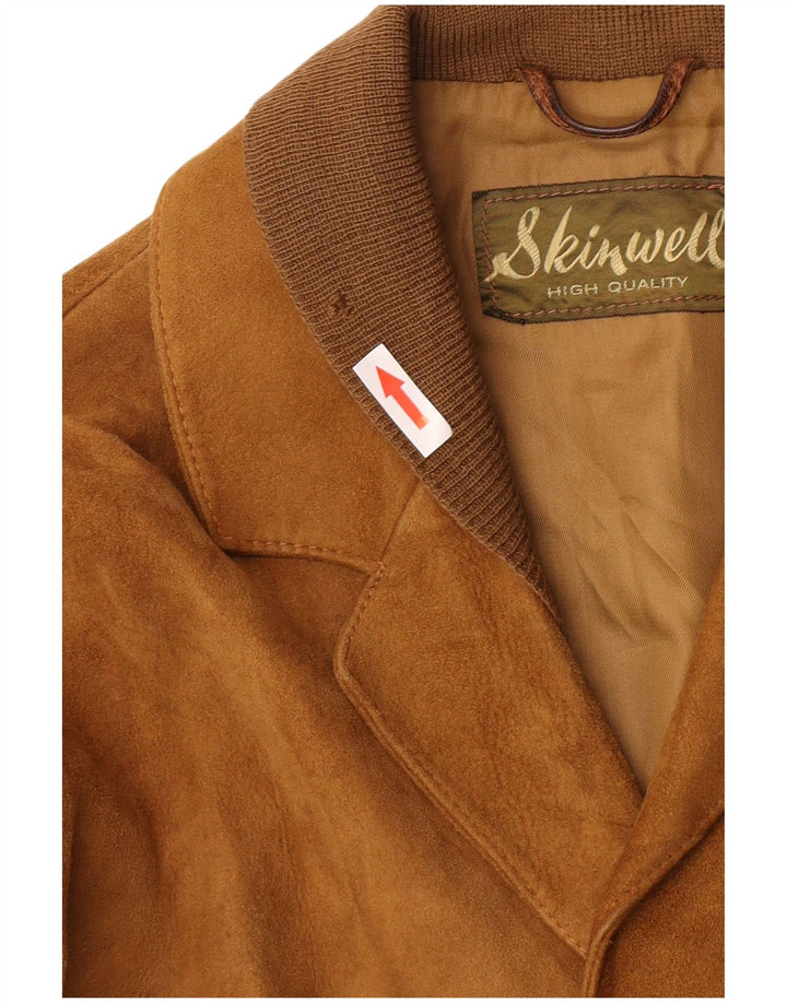 Chaqueta de ante vintage para hombre IT 48 Marrón medio