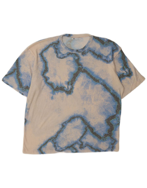 Zara Womens Graphic T-Shirt Top UK 18 XL Multicoloured Tie Dye