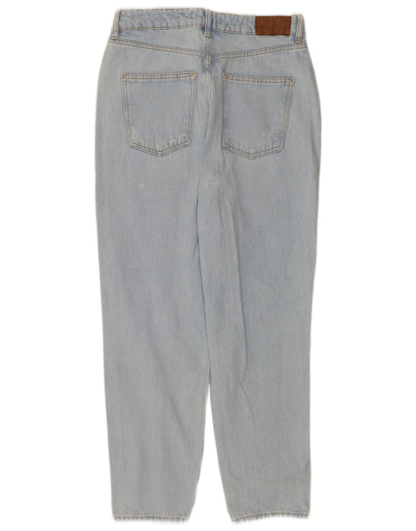 Zara Jeans Cónicos Desgastados De Cintura Alta Para Mujer EU 40 Medium W30 L28 Azul