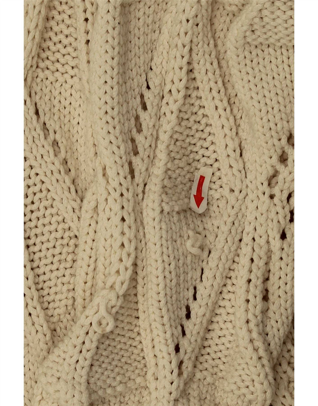 Zara Mujer Cárdigan Suéter UK 44 Algodón Beige Medio