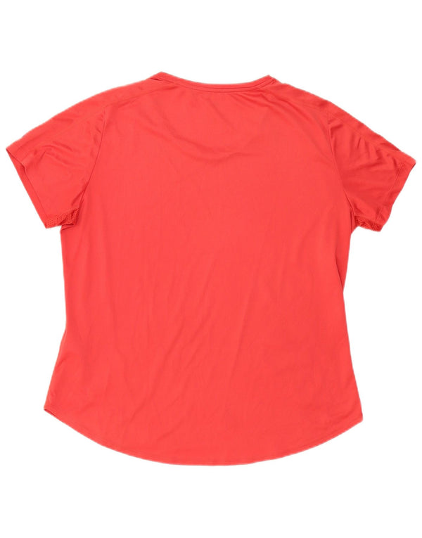 Adidas Mujer Aeroready Graphic Camiseta Top UK 20/22 XL Rojo Poliéster