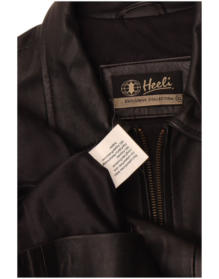 Heeli Chaqueta de cuero para mujer UK 40 XL Cuero negro