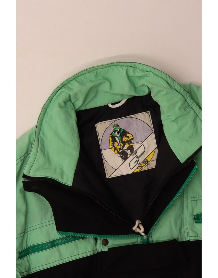 VINTAGE Mono de esquí para hombre Grande Turquesa Colorblock Poliamida