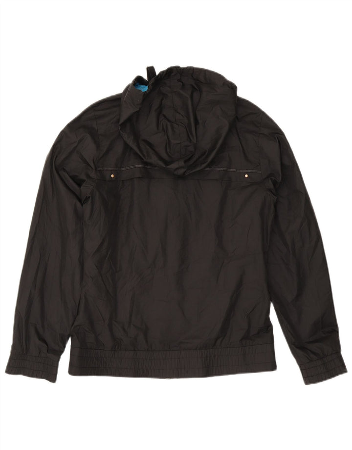 Reebok Chaqueta cortavientos con capucha para mujer UK 10 Small Poliéster negro