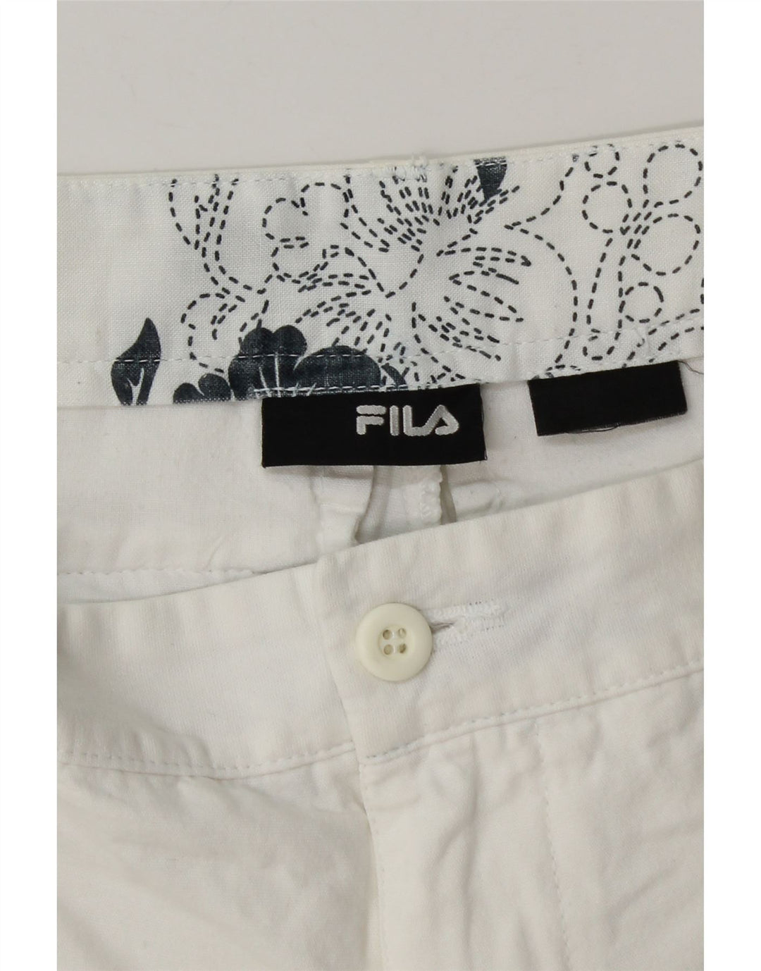 Pantalones cortos chinos Fila para hombre W32 Medium White