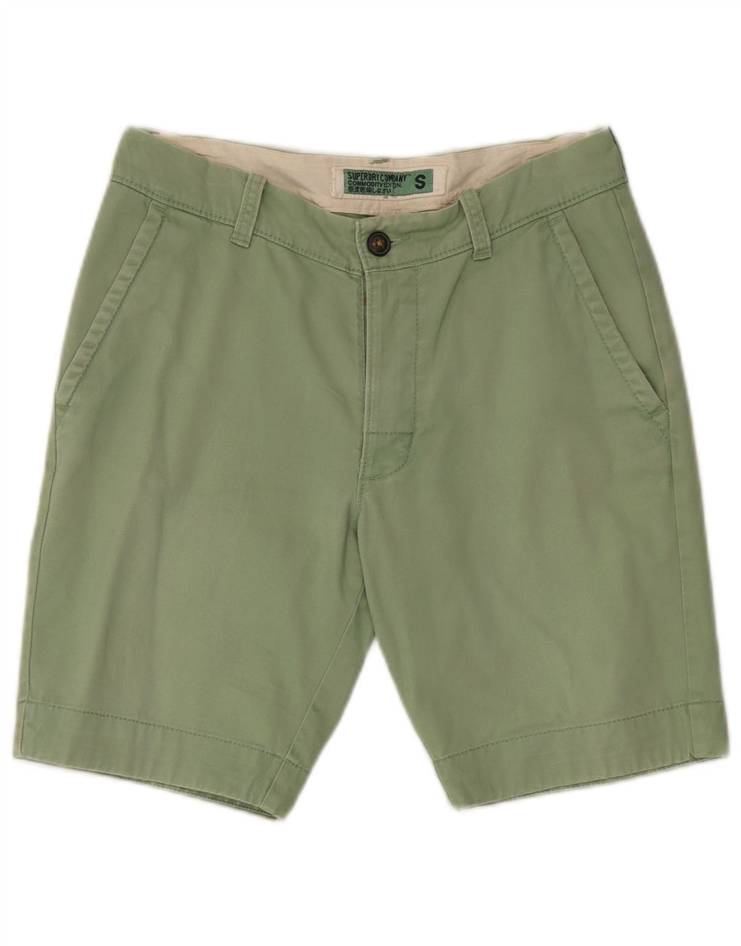SUPERDRY Pantalones cortos chinos para hombre Small W32 Algodón verde