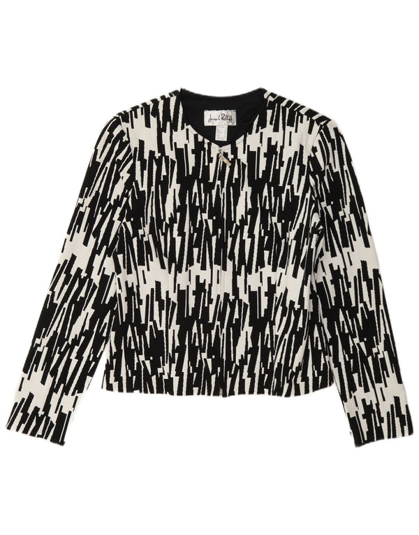 Joseph Ribkoff Chaqueta Blazer con Cremallera Completa para Mujer UK 10 Small Black Geométrico