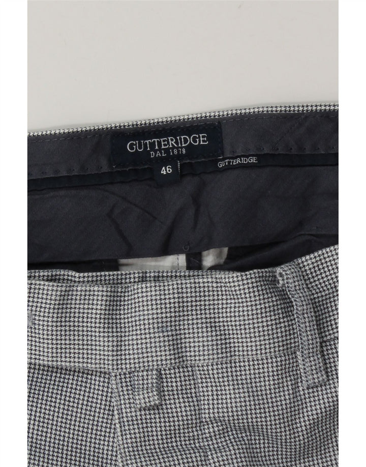 Gutteridge Pantalón de traje ajustado para hombre IT 46 Small W32 L32 Blue Houndstooth