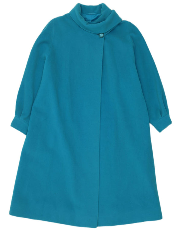 Vintage mujer abrigo Reino Unido 22 3XL azul