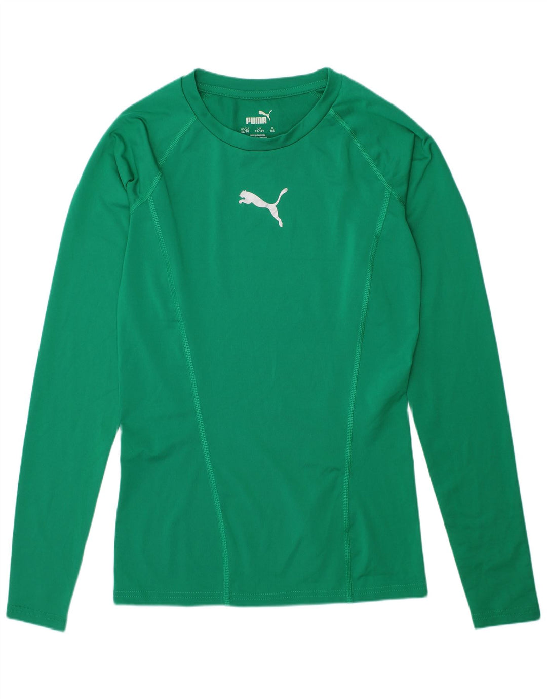 PUMA Camiseta Niña Manga Larga 13-14 Años Verde Poliéster