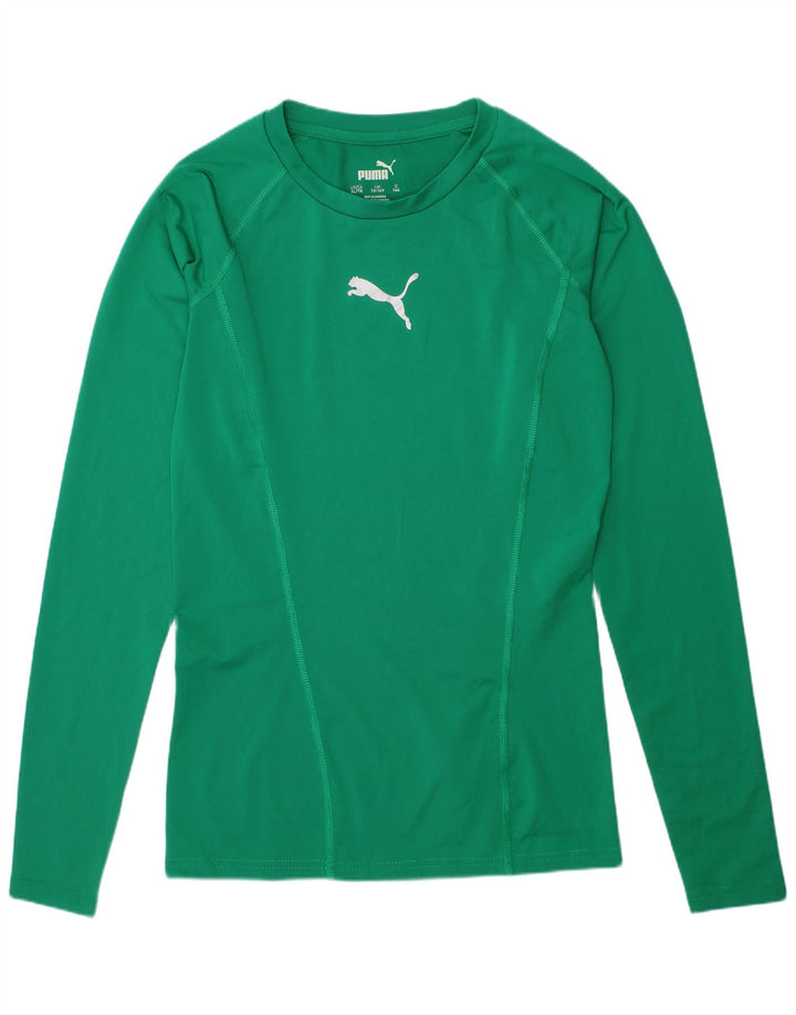PUMA Camiseta Niña Manga Larga 13-14 Años Verde Poliéster