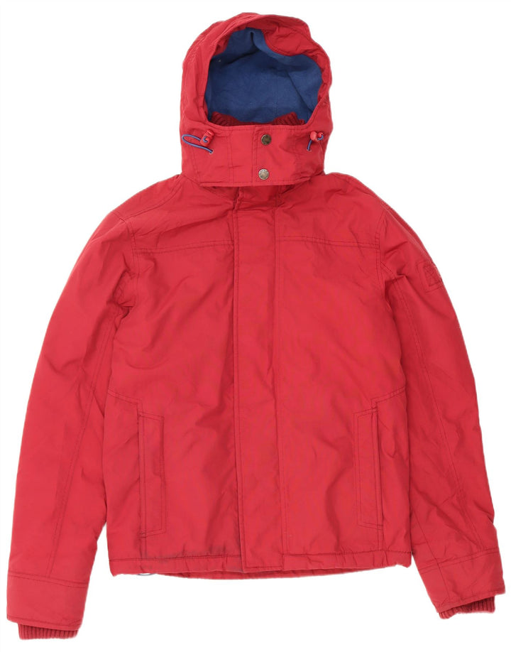 Chaqueta cortavientos con capucha para hombre Fat Face UK 36 Small Red Nylon