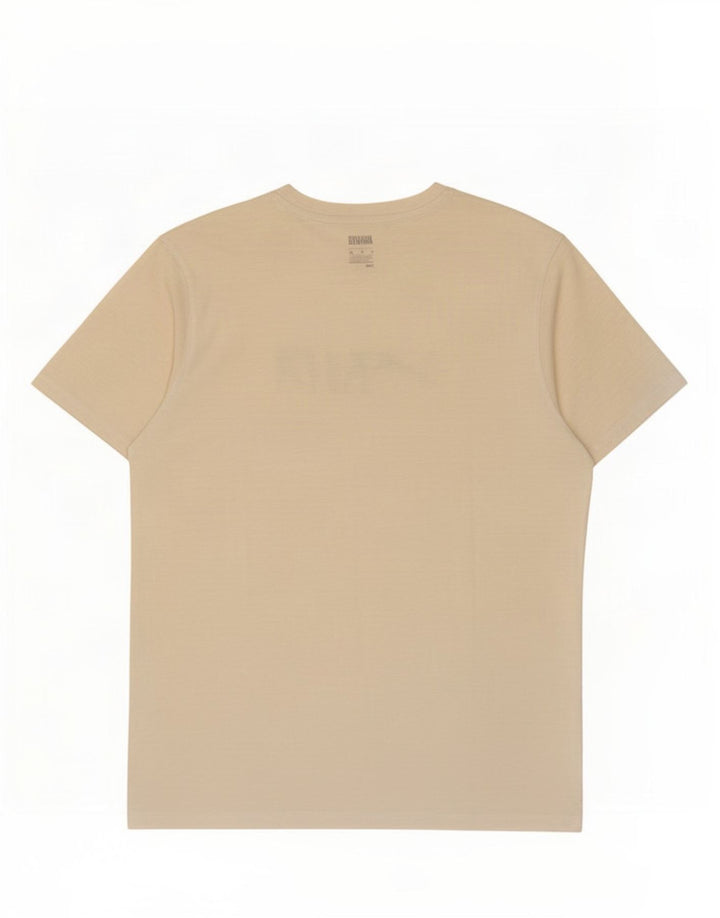 Puma Camiseta gráfica para hombre Top mediano de algodón blanco roto