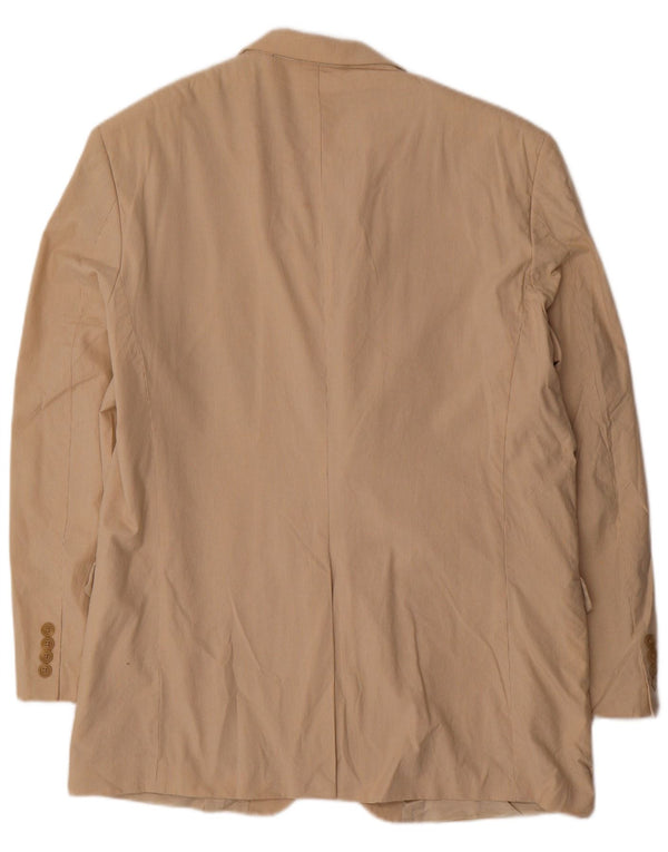 Chaps Chaqueta tipo blazer de 2 botones para hombre UK 44 2XL Algodón a rayas beige