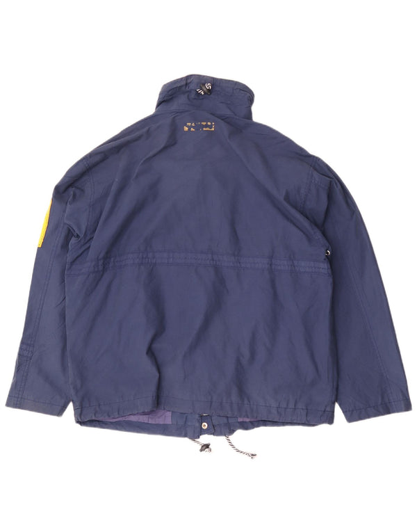Invicta Womens Oversized Windbreaker Jacket UK 16 Large Blue Colourblock