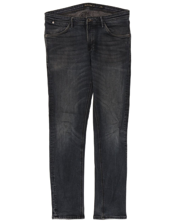 Massimo Dutti Jeans Slim Hombre EU 42 Large W32 L32 Azul Marino Algodón