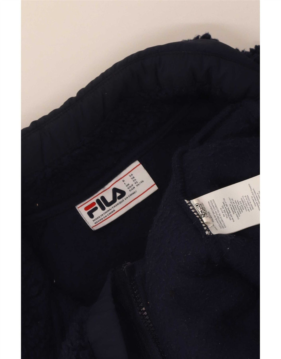 Fila Chaqueta polar para hombre UK 42 XL Poliéster azul marino