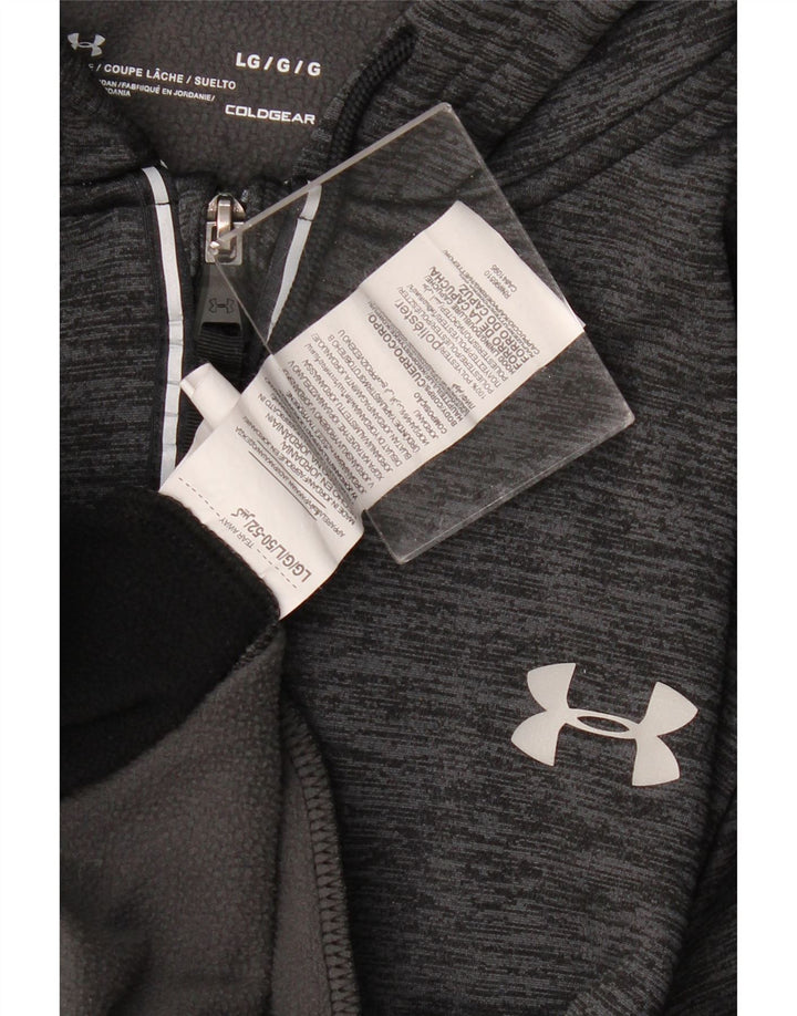 Under Armour Cold Gear Zip Sudadera con capucha para hombre, talla grande, color gris