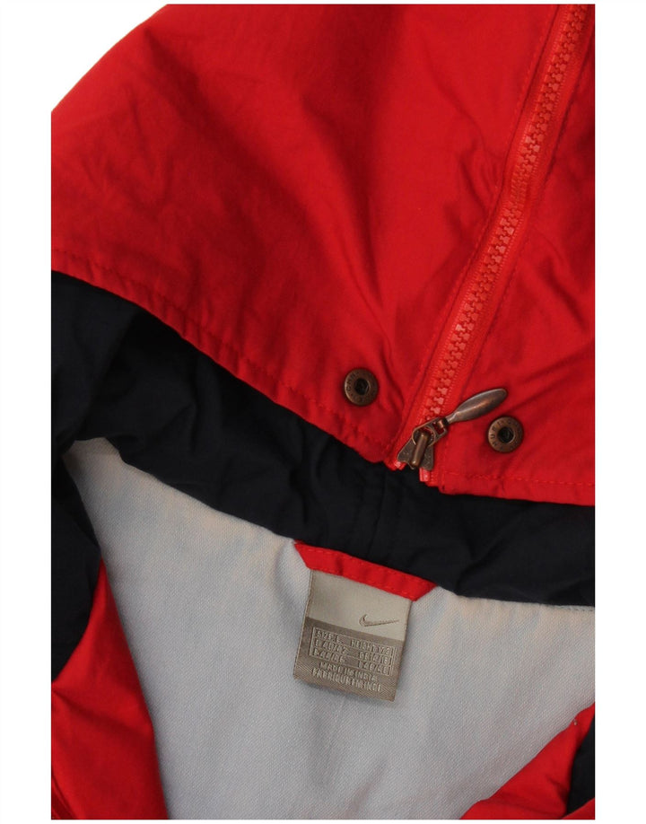 Nike - Chaqueta cortavientos con capucha para mujer, talla grande, color rojo