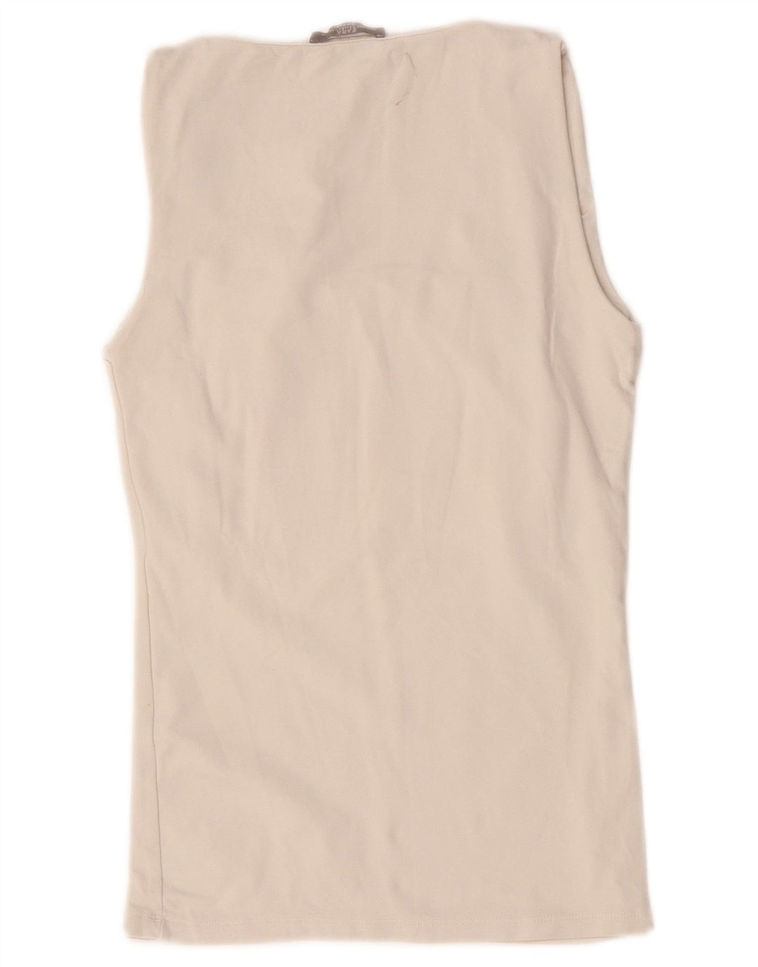 Zara Mujer Chaleco Top UK 8 Small Blanco