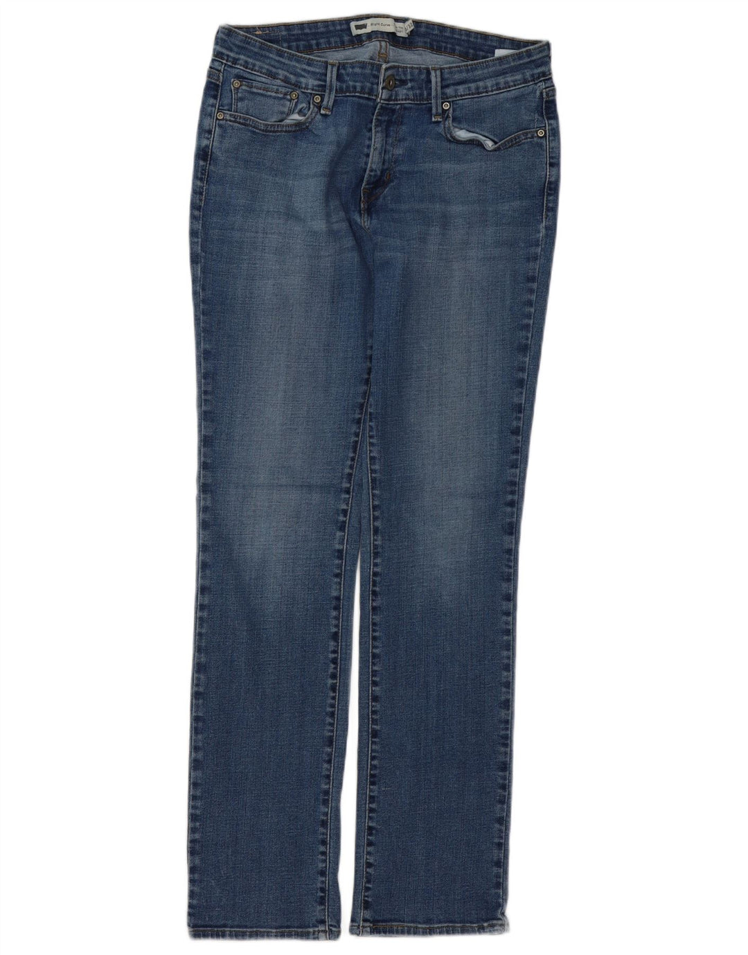 LEVI'S Jeans rectos con curva ligera para mujer US 10 Large W32 L32 Azul