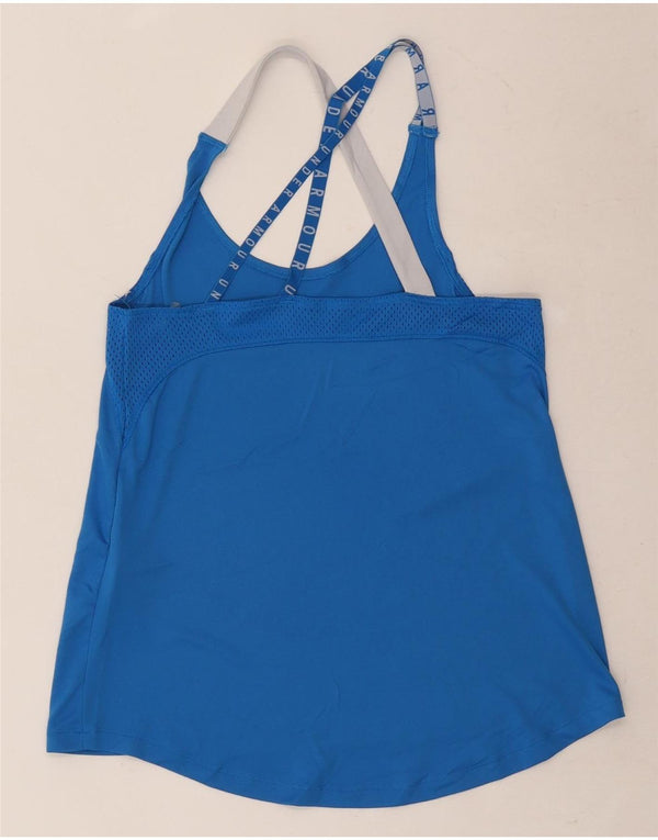 Under Armour Womens Heat Gear Loose Fit Halter Top UK 12 Medium Blue