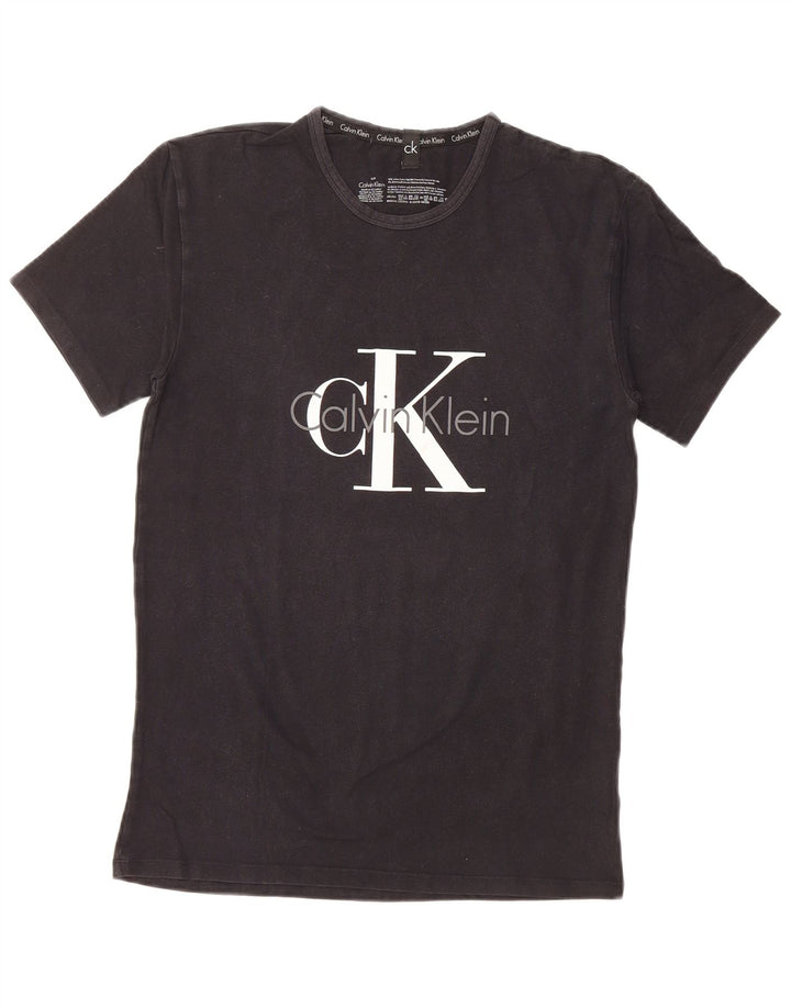 CALVIN KLEIN Camiseta gráfica para hombre Top Small Black Cotton