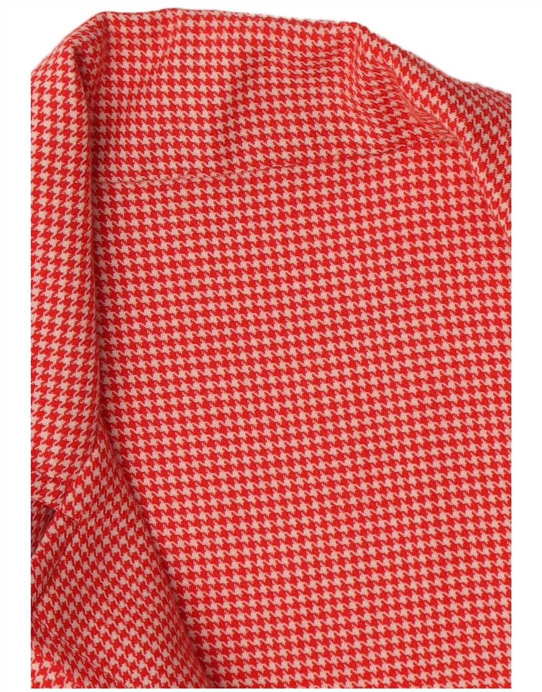 Vintage mujer chaqueta blazer de doble pecho Reino Unido 14 pata de gallo roja mediana