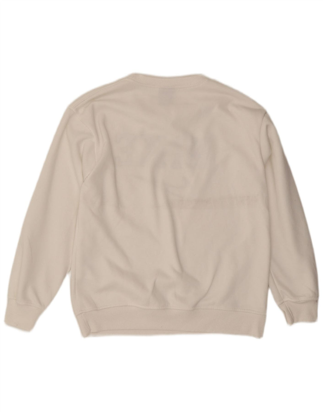 NIKE Mens Graphic Sweatshirt Jumper Large White Cotton