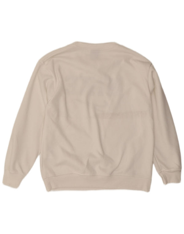 NIKE Mens Graphic Sweatshirt Jumper Large White Cotton