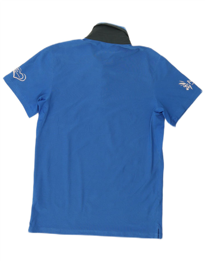 NIKE Polo Dri Fit para hombre, poliéster azul pequeño