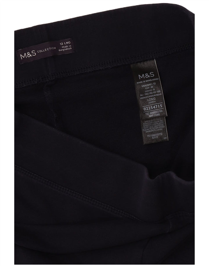 Marks & Spencer Pantalones de Chándal para Mujer UK 12 Medium Azul Marino Algodón