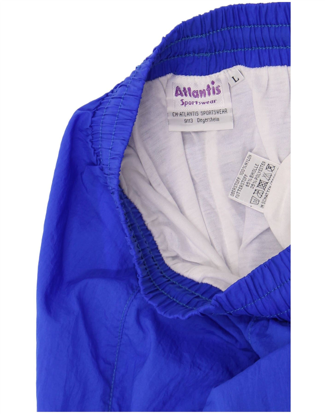 Atlantis Hombre Pantalones De Chándal Con Gráfico Joggers Large Azul Colorblock