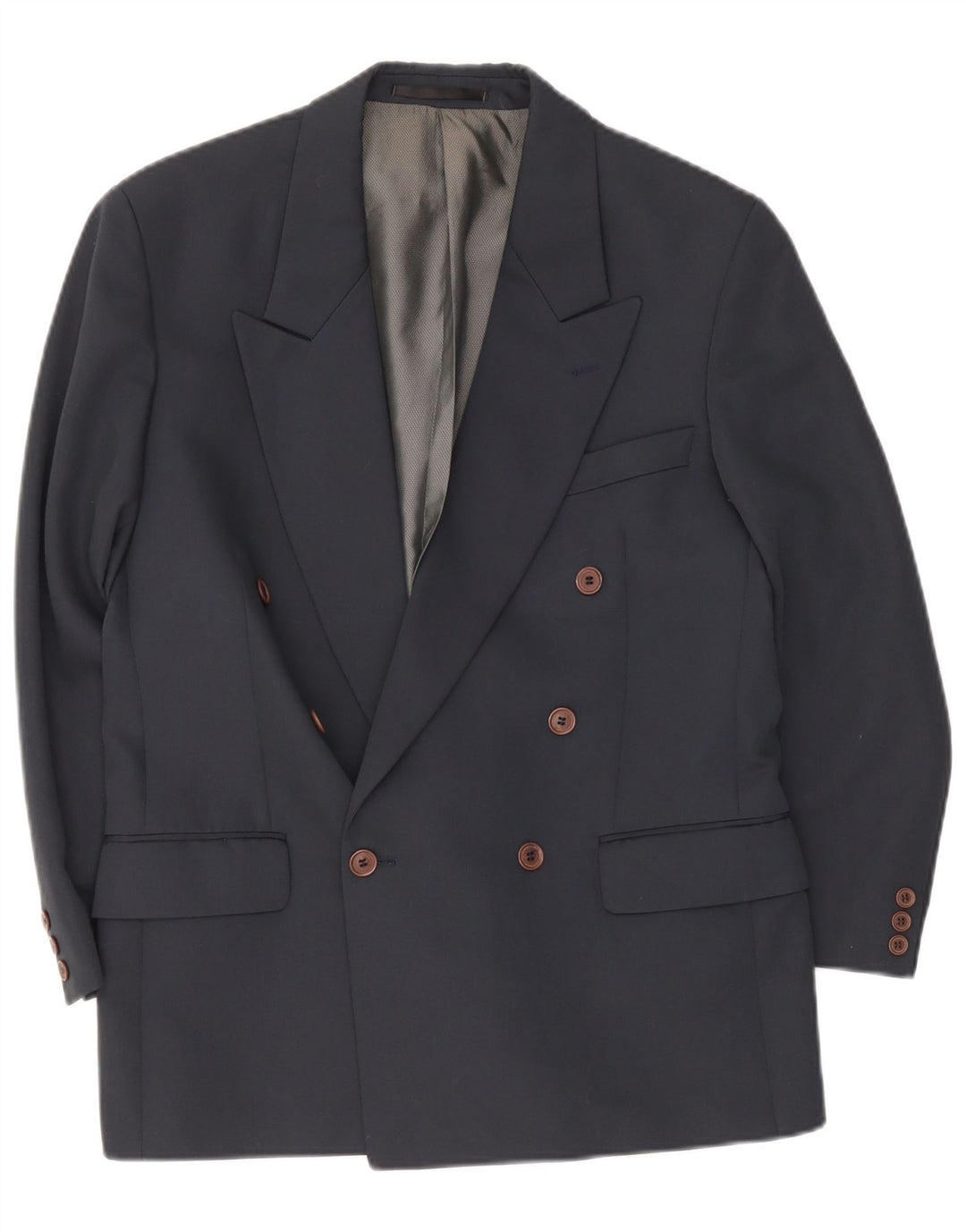 Renato Cavalli Chaqueta tipo blazer con doble botonadura para hombre UK 38 Medium Azul marino