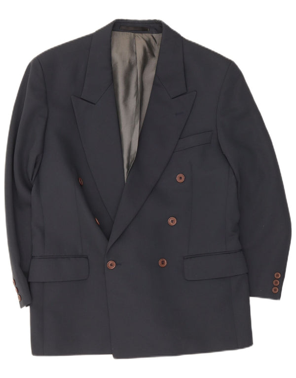 Renato Cavalli Chaqueta tipo blazer con doble botonadura para hombre UK 38 Medium Azul marino