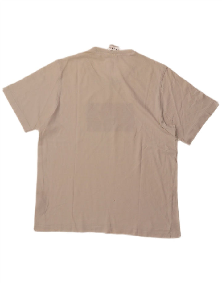 ADIDAS Camiseta gráfica para hombre Top grande de algodón blanco