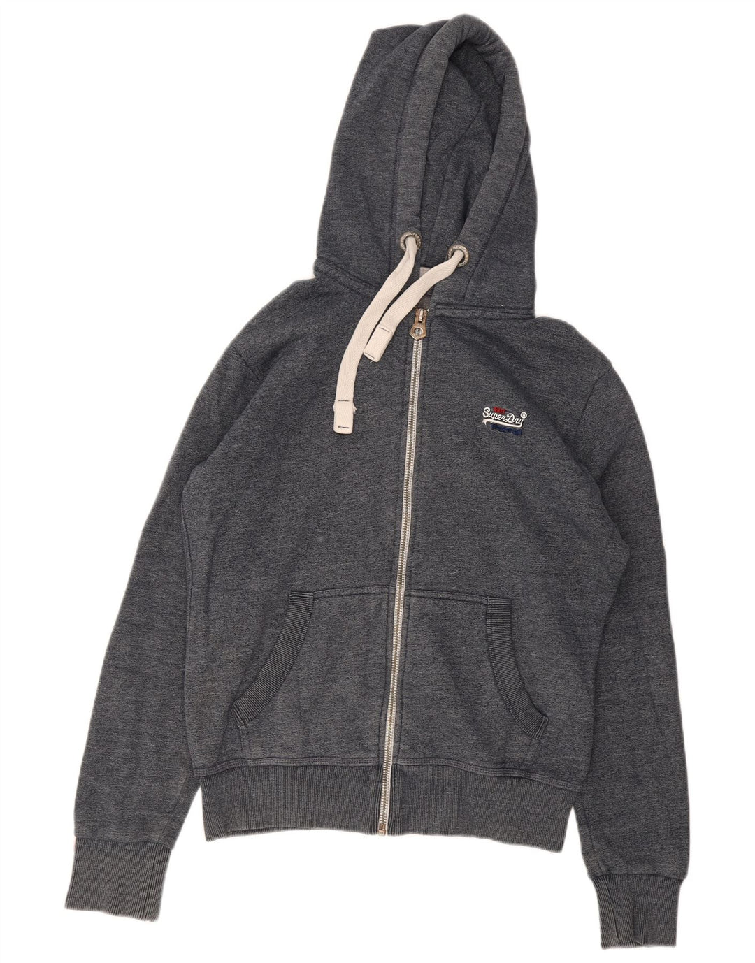 Superdry Hombre Sudadera Con Capucha Y Cremallera De Algodón Gris Medio
