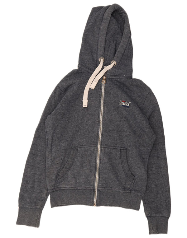 Superdry Hombre Sudadera Con Capucha Y Cremallera De Algodón Gris Medio