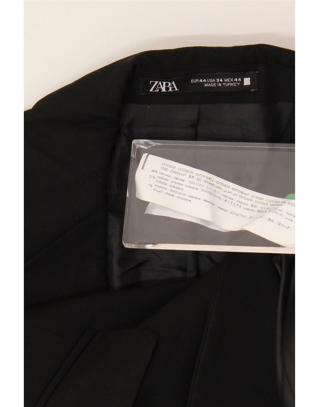 ZARA Chaqueta Blazer De 2 Botones Para Hombre EU 44 XS Viscosa Azul Marino