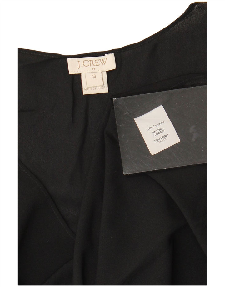 J. CREW Blusa sin mangas para mujer US 00 2XS Poliéster negro
