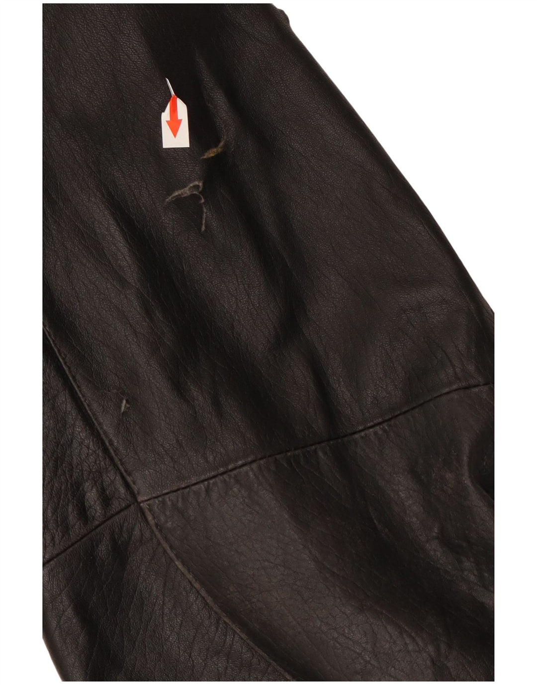 Chaqueta de cuero vintage para hombre IT 54 2XL cuero negro