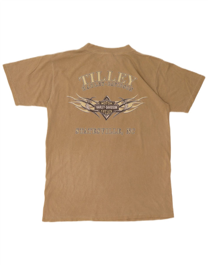 Harley Davidson Camiseta gráfica para hombre Top Algodón beige medio