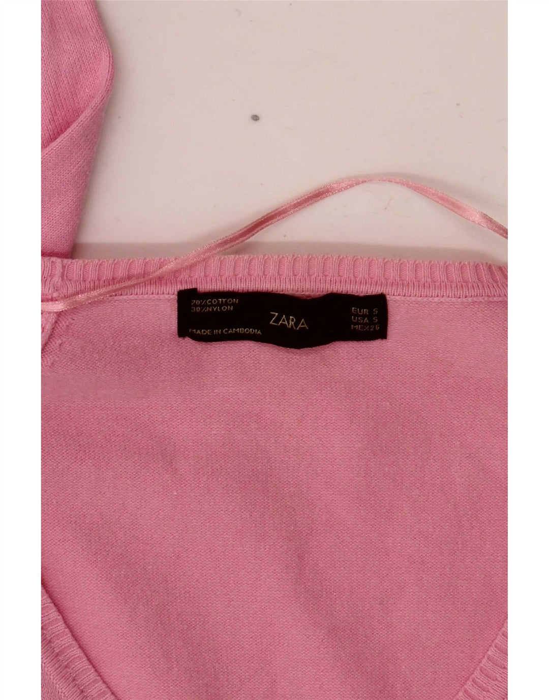 Zara Mujer Cárdigan Suéter UK 10 Small Rosa