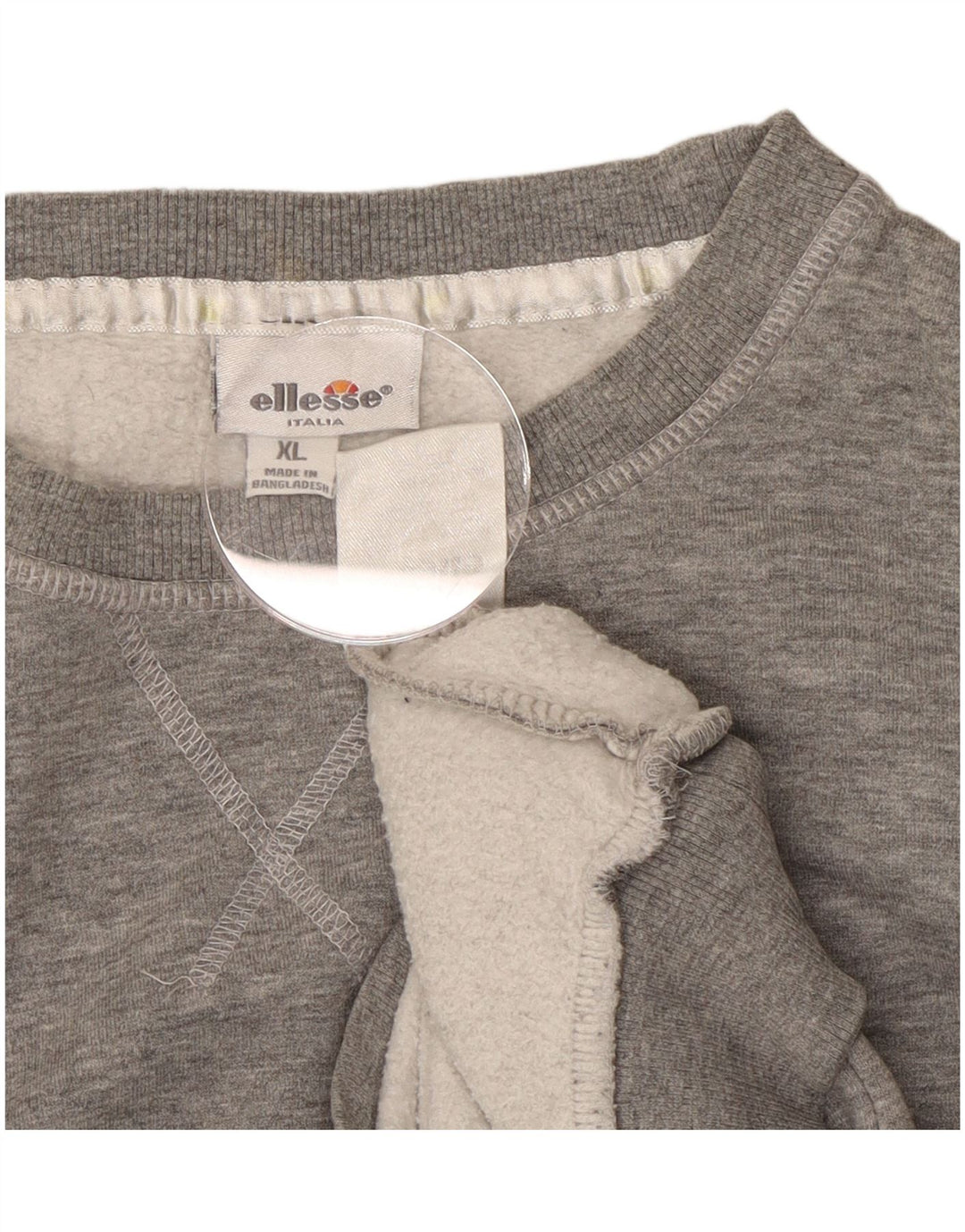 Ellesse - Sudadera para mujer, talla 40, XL, algodón gris