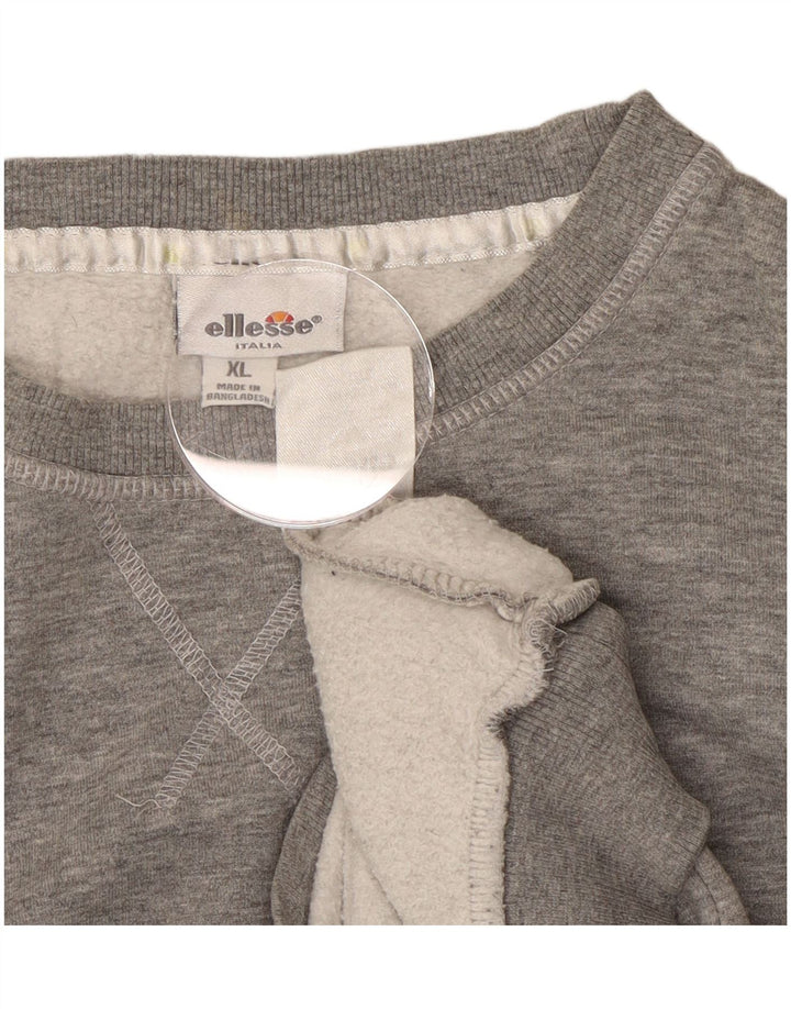 Ellesse - Sudadera para mujer, talla 40, XL, algodón gris
